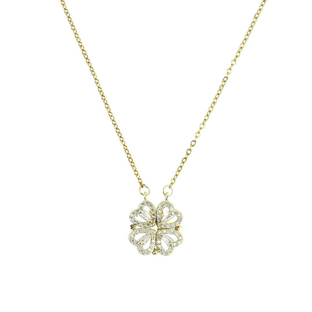 Breakable Pink Flower Heart “Te Amo” Necklace – Mahi Jewelry